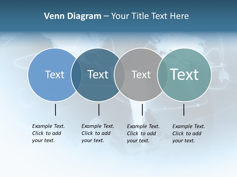 Work Blue Worldwide PowerPoint Template