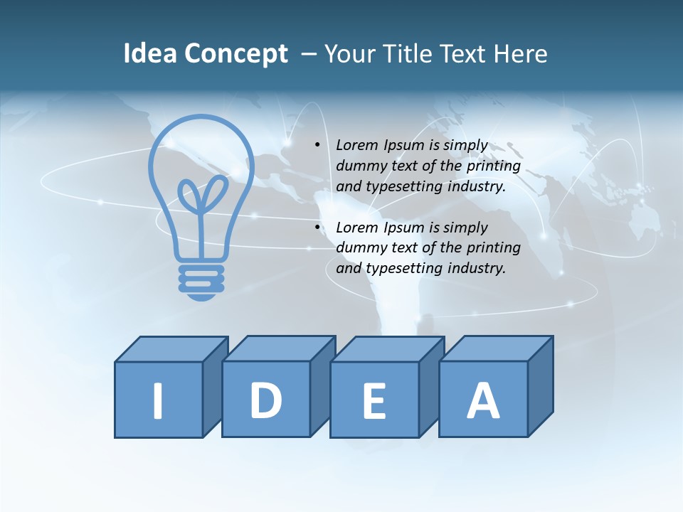 Work Blue Worldwide PowerPoint Template