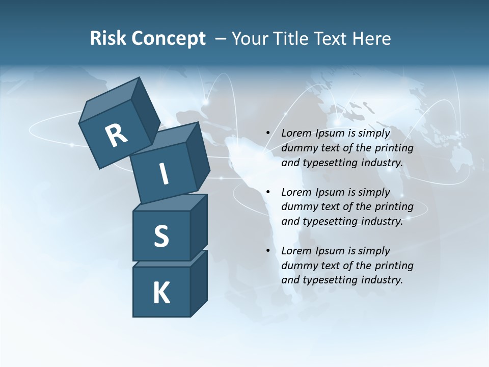 Work Blue Worldwide PowerPoint Template