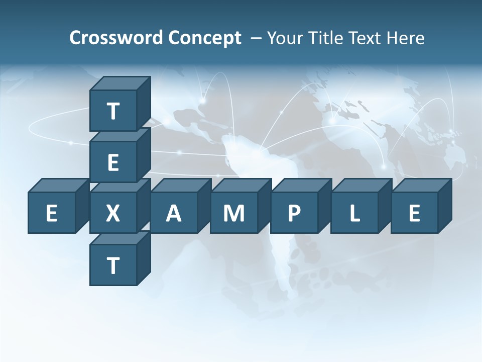 Work Blue Worldwide PowerPoint Template