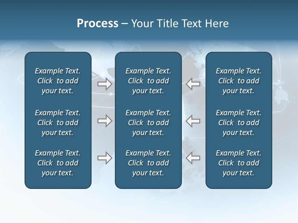 Work Blue Worldwide PowerPoint Template