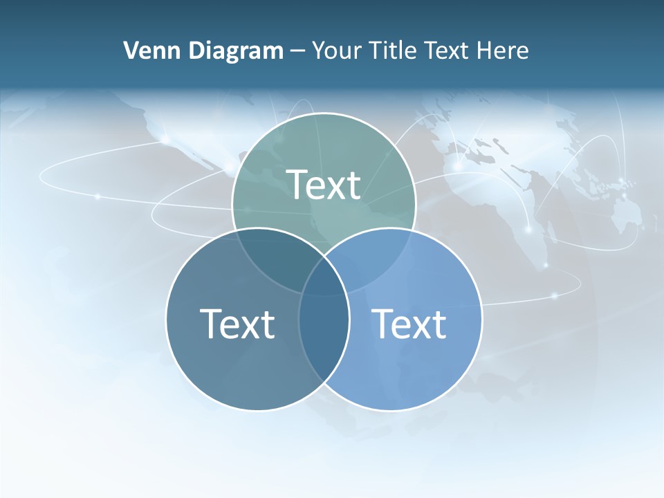 Work Blue Worldwide PowerPoint Template