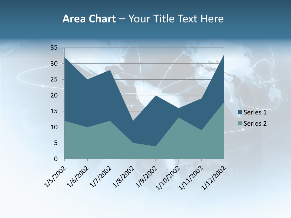 Work Blue Worldwide PowerPoint Template