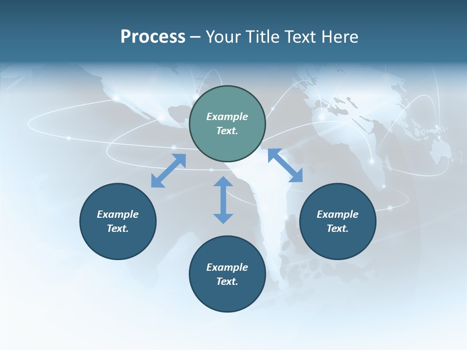 Work Blue Worldwide PowerPoint Template