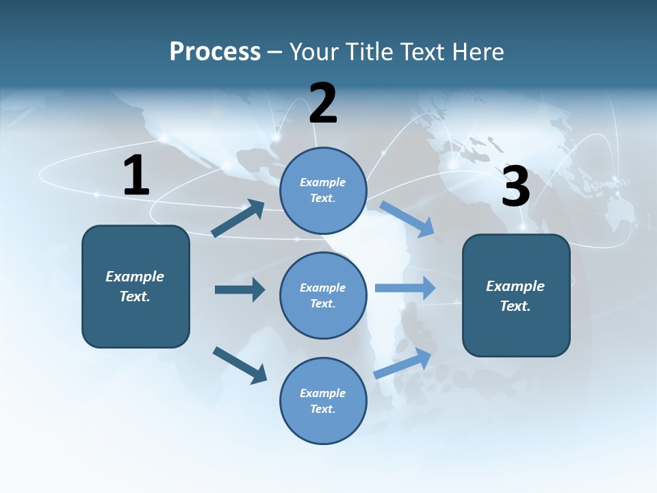 Work Blue Worldwide PowerPoint Template
