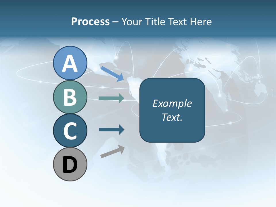 Work Blue Worldwide PowerPoint Template
