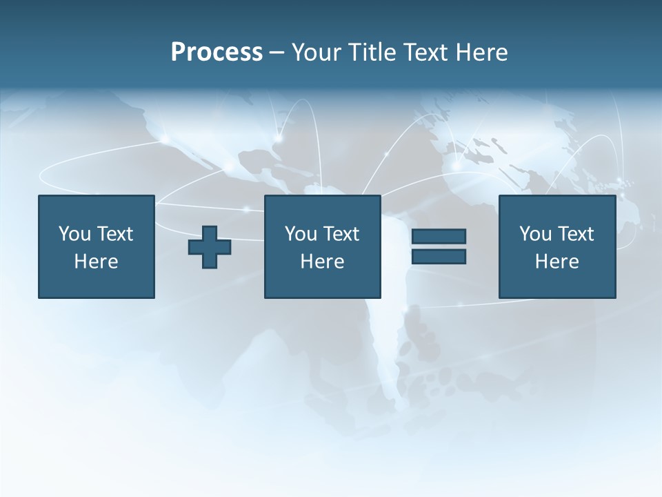 Work Blue Worldwide PowerPoint Template