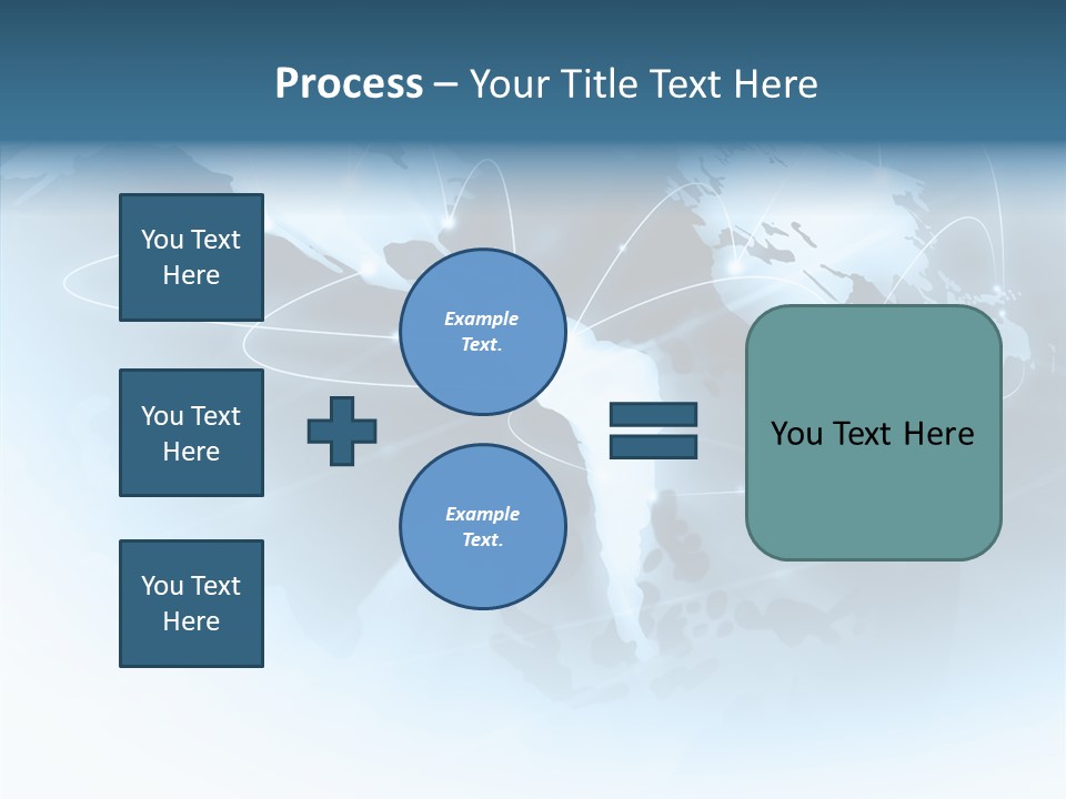 Work Blue Worldwide PowerPoint Template