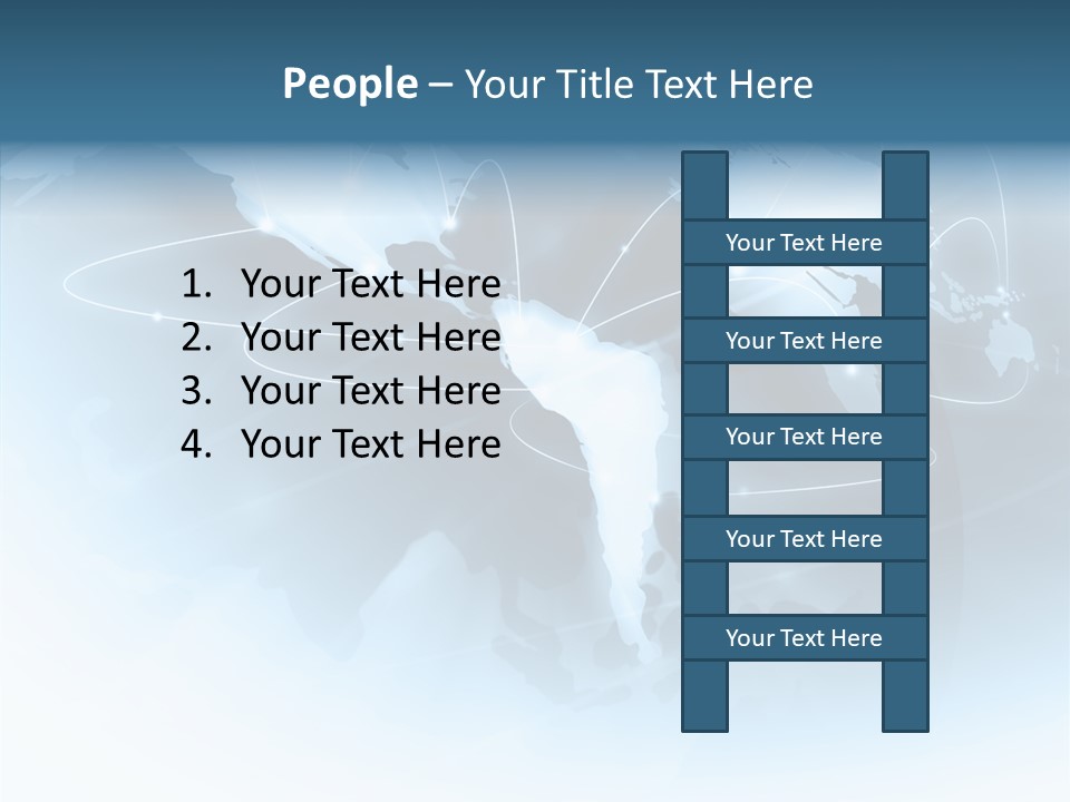 Work Blue Worldwide PowerPoint Template