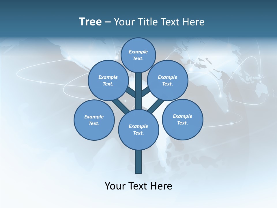 Work Blue Worldwide PowerPoint Template