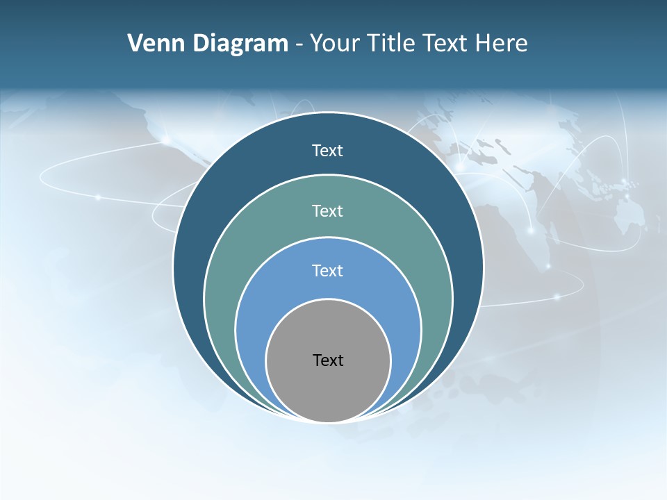 Work Blue Worldwide PowerPoint Template