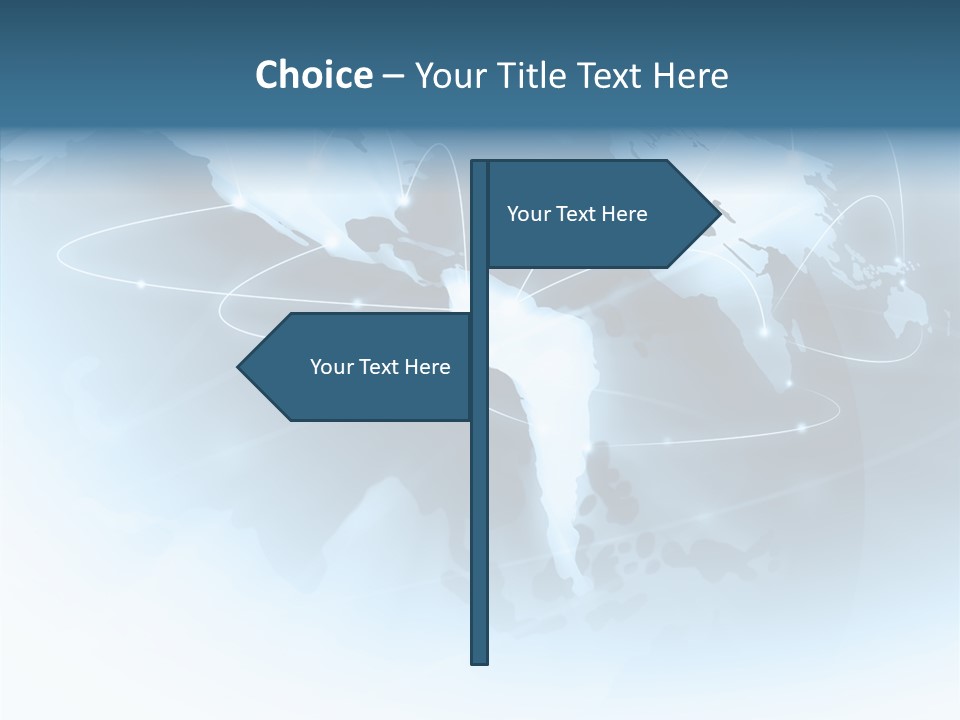 Work Blue Worldwide PowerPoint Template