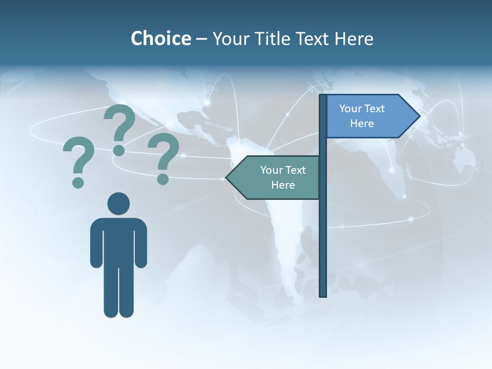 Work Blue Worldwide PowerPoint Template
