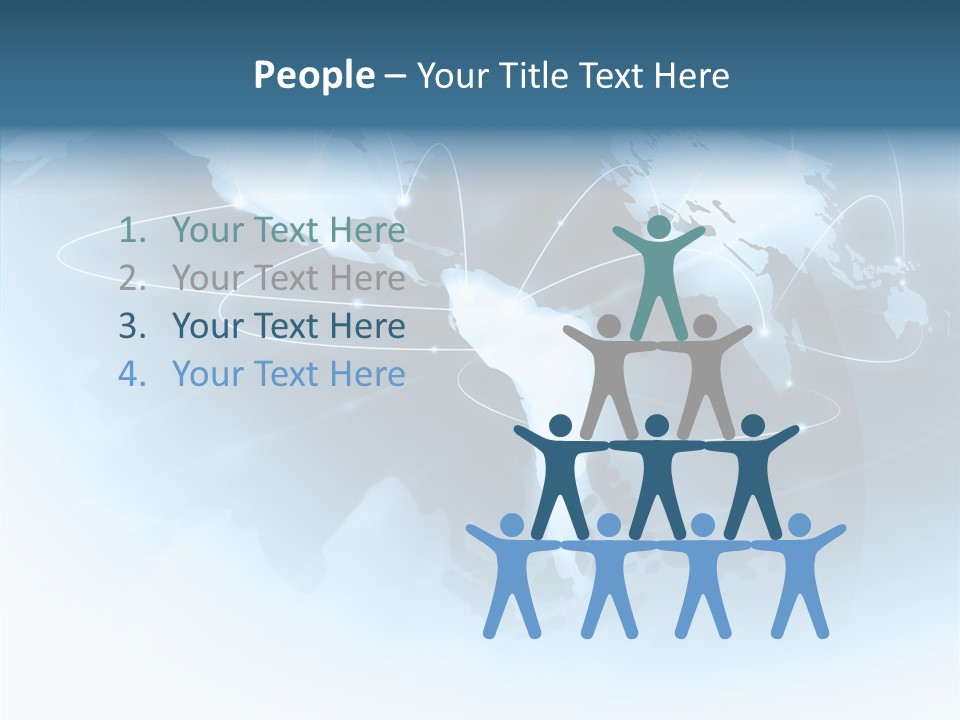 Work Blue Worldwide PowerPoint Template