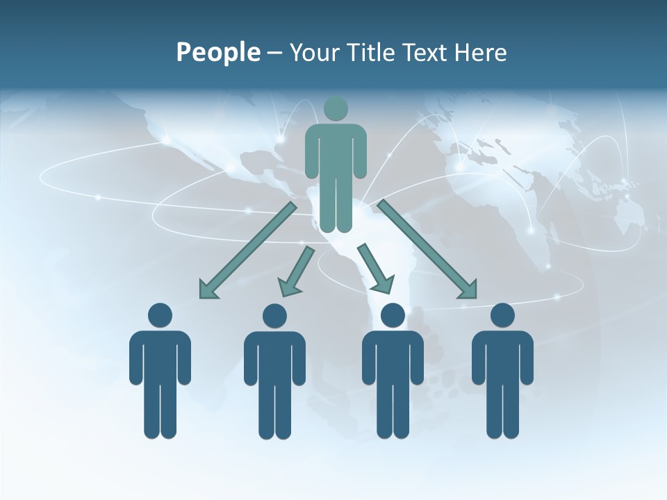 Work Blue Worldwide PowerPoint Template