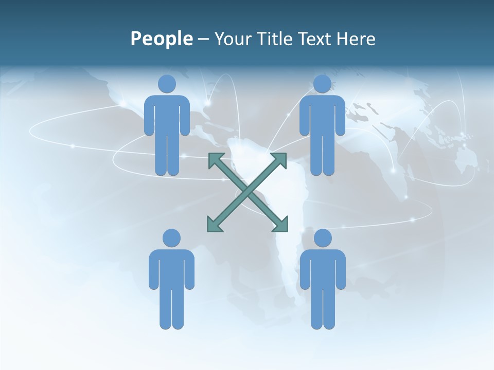 Work Blue Worldwide PowerPoint Template