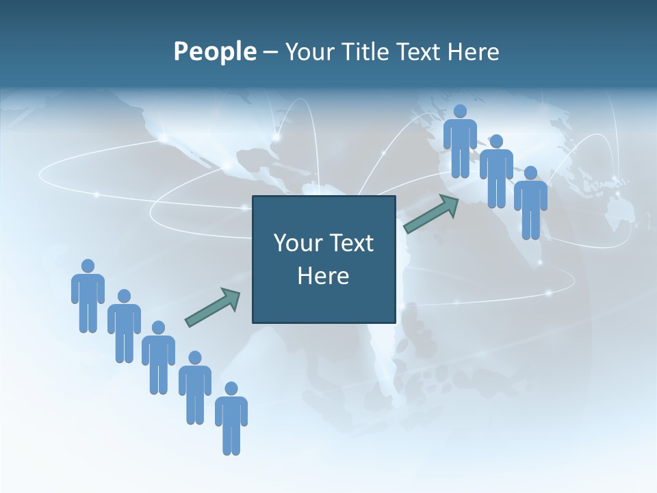 Work Blue Worldwide PowerPoint Template