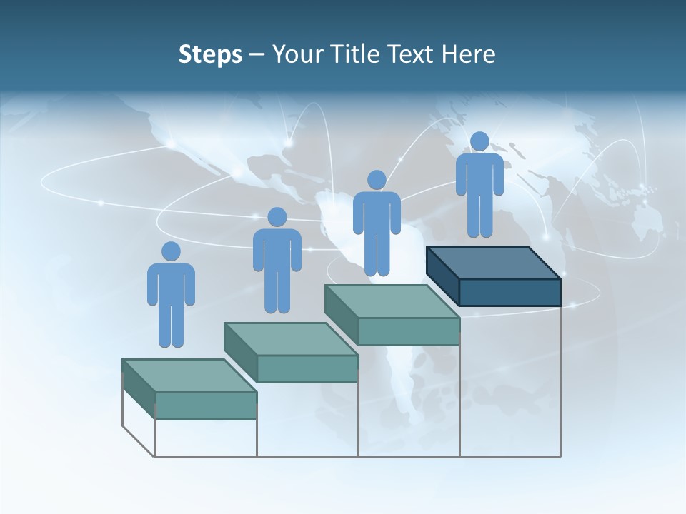 Work Blue Worldwide PowerPoint Template