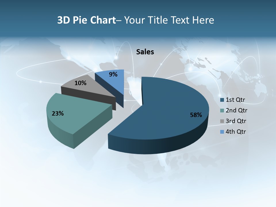 Work Blue Worldwide PowerPoint Template
