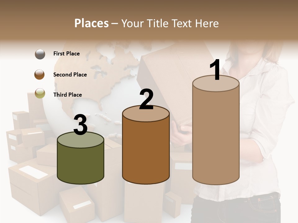 Service Blonde Parcel PowerPoint Template