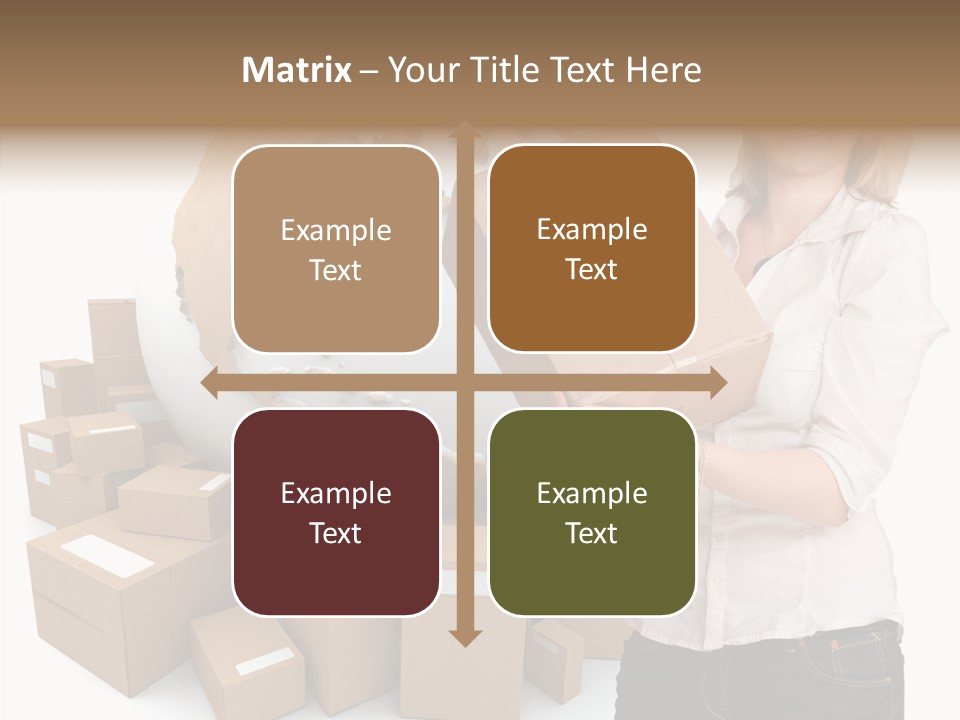 Service Blonde Parcel PowerPoint Template