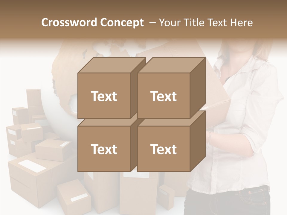 Service Blonde Parcel PowerPoint Template