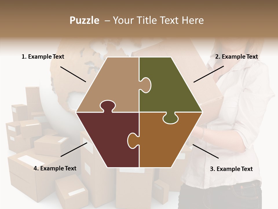 Service Blonde Parcel PowerPoint Template