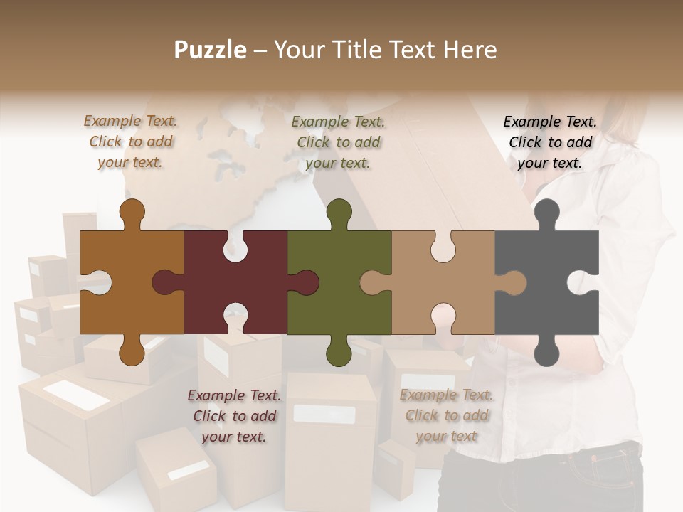 Service Blonde Parcel PowerPoint Template