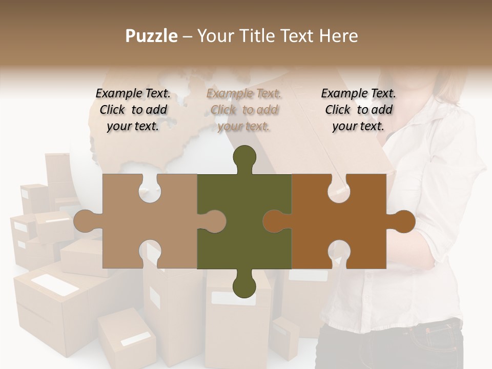 Service Blonde Parcel PowerPoint Template