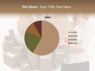 Service Blonde Parcel PowerPoint Template