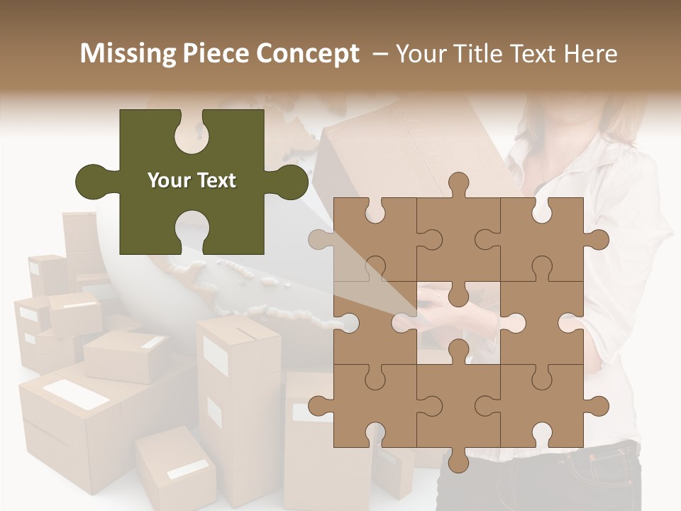 Service Blonde Parcel PowerPoint Template