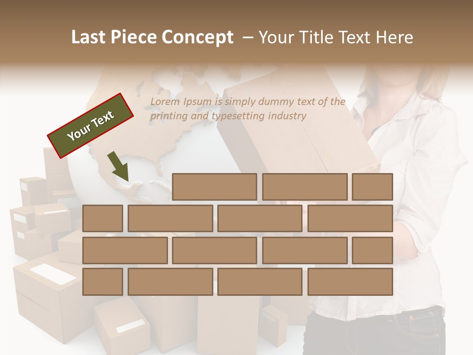 Service Blonde Parcel PowerPoint Template