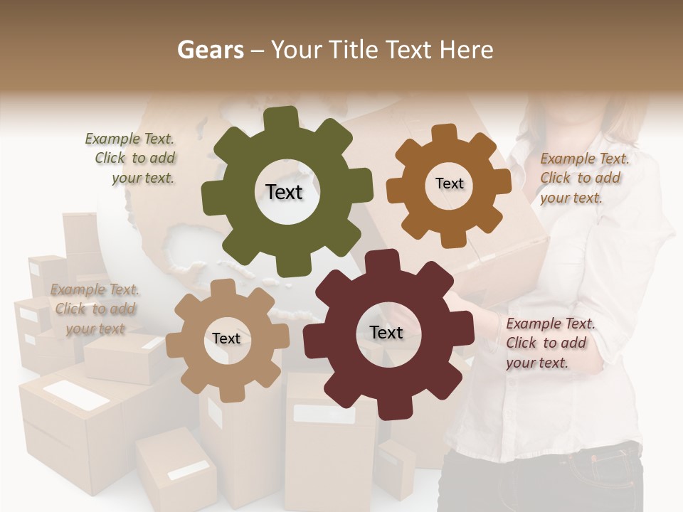 Service Blonde Parcel PowerPoint Template