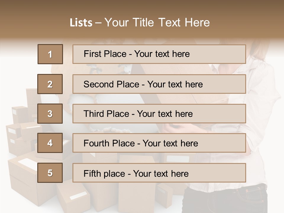 Service Blonde Parcel PowerPoint Template