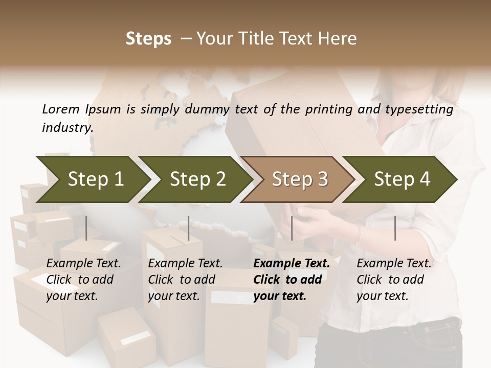 Service Blonde Parcel PowerPoint Template