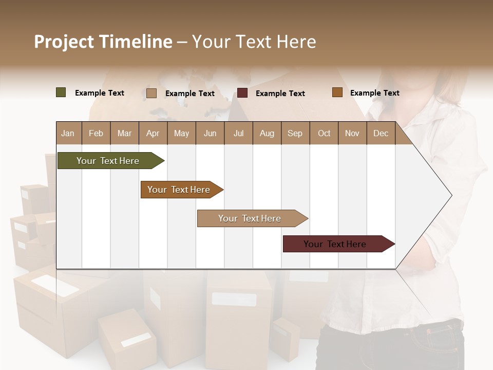 Service Blonde Parcel PowerPoint Template