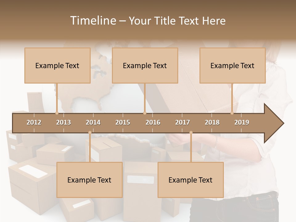 Service Blonde Parcel PowerPoint Template