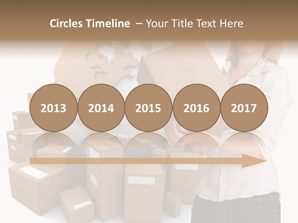 Service Blonde Parcel PowerPoint Template