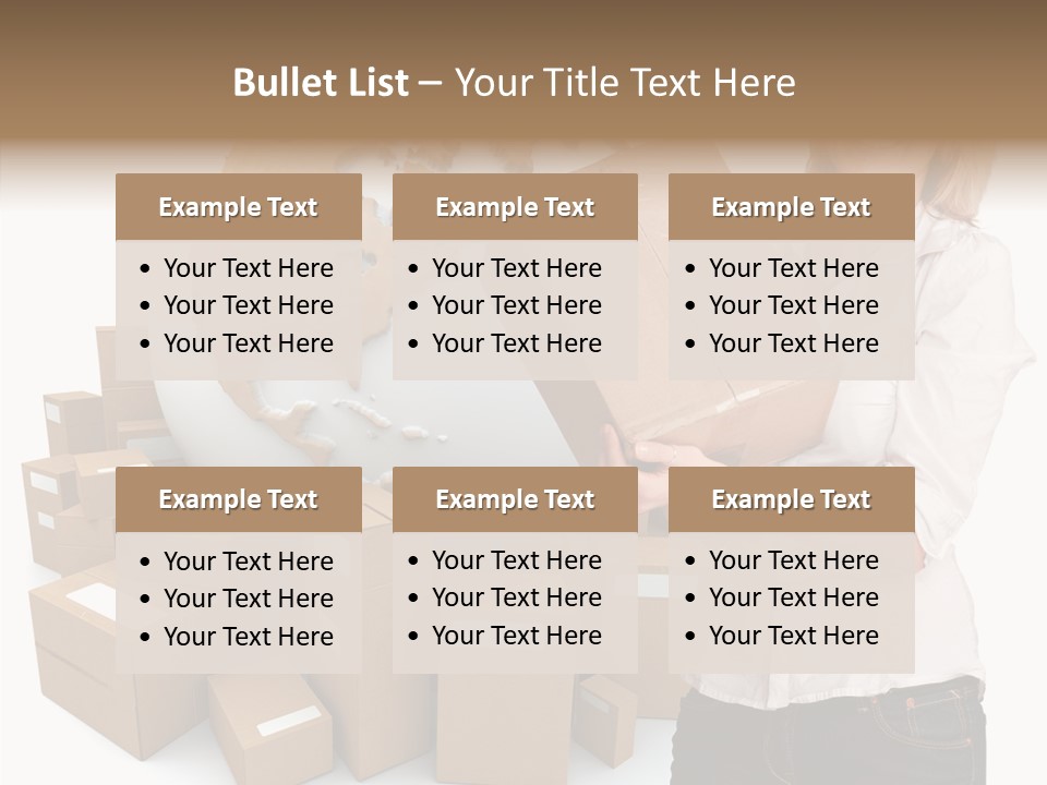 Service Blonde Parcel PowerPoint Template