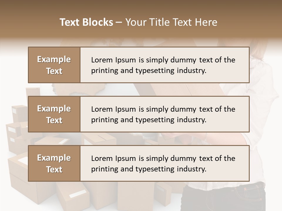 Service Blonde Parcel PowerPoint Template