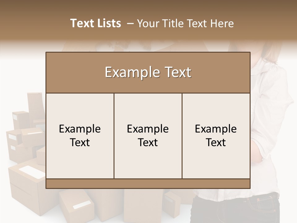 Service Blonde Parcel PowerPoint Template