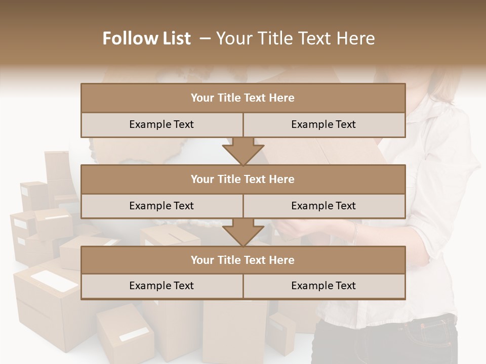 Service Blonde Parcel PowerPoint Template