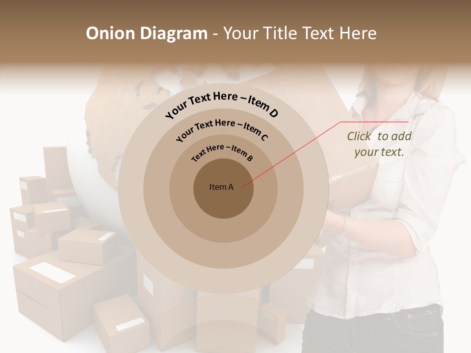 Service Blonde Parcel PowerPoint Template