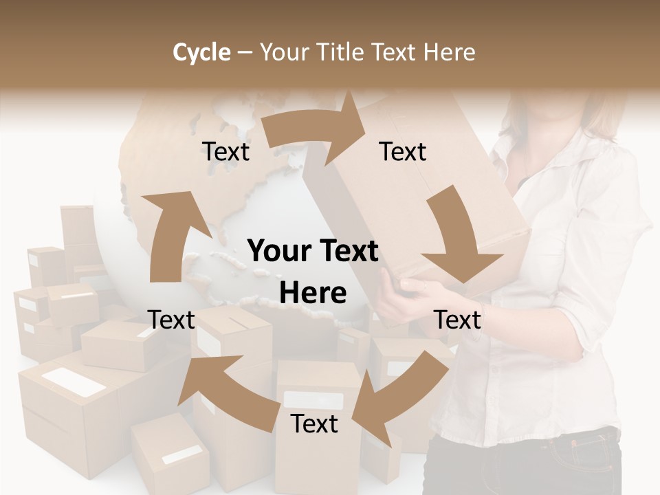 Service Blonde Parcel PowerPoint Template