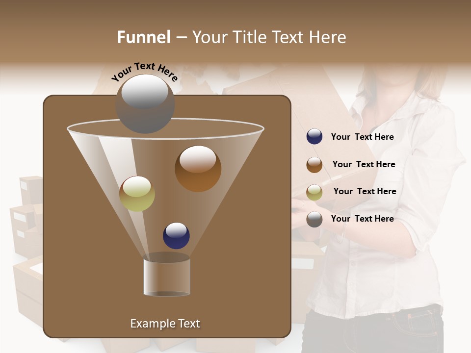 Service Blonde Parcel PowerPoint Template