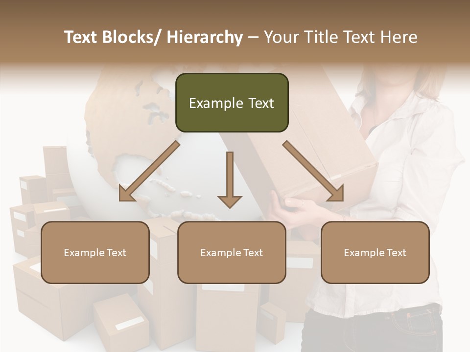 Service Blonde Parcel PowerPoint Template