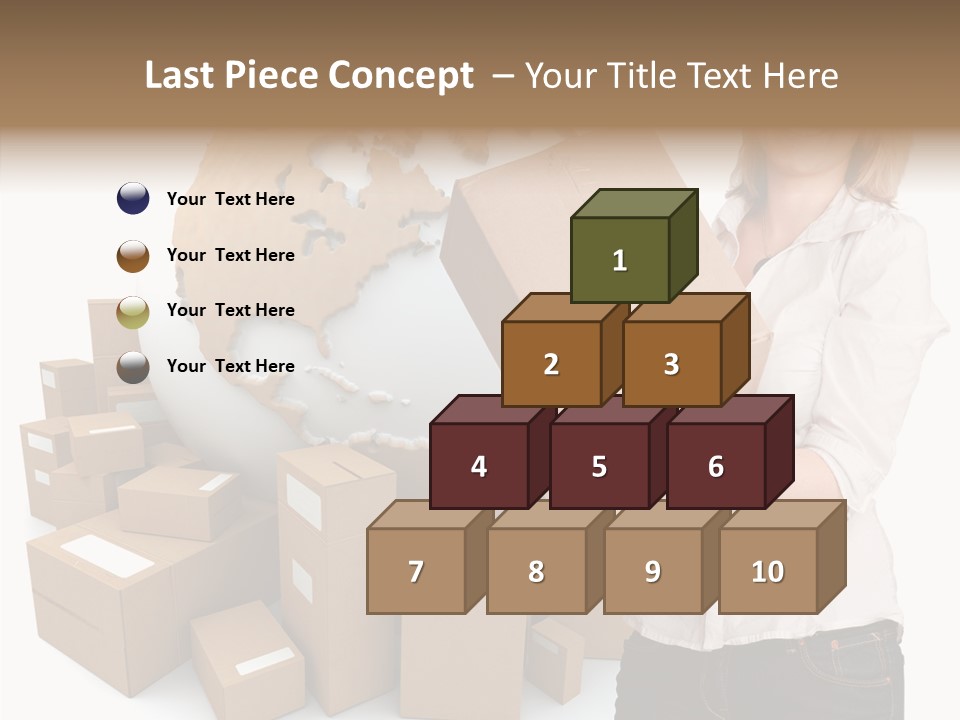 Service Blonde Parcel PowerPoint Template