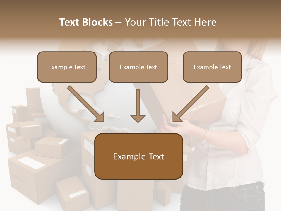 Service Blonde Parcel PowerPoint Template