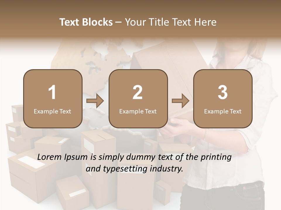 Service Blonde Parcel PowerPoint Template