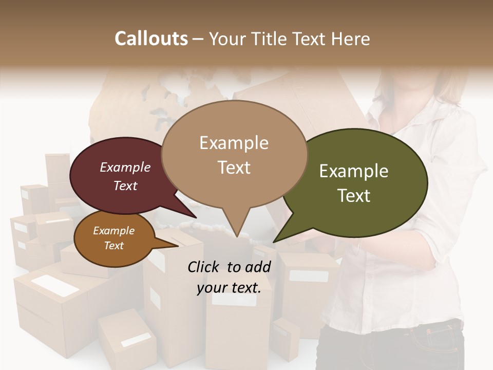 Service Blonde Parcel PowerPoint Template